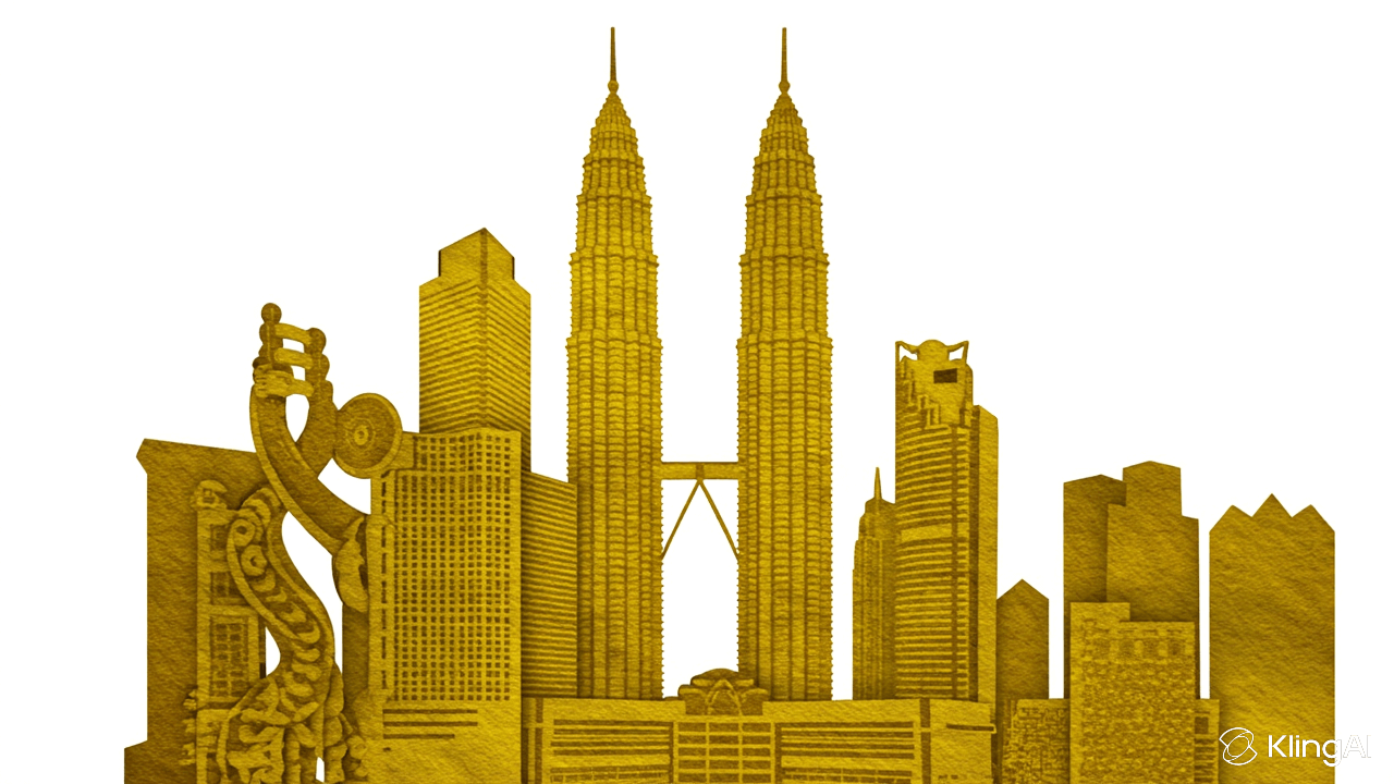 схематичное изображение знаменитых зданий Куала-Лумпура, которые туристы могут видеть во время экскурсии